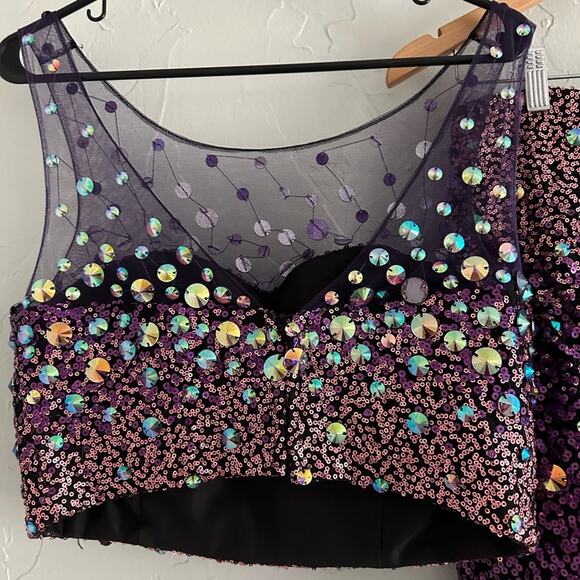 Jolene Purple Sequence Mermaid Prom Dress - Picture 9 of 16